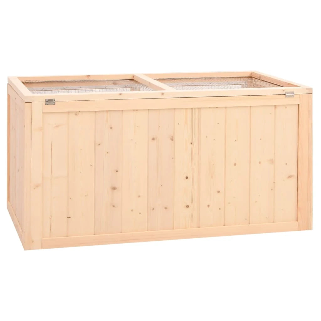 Gabbia per criceti 104 x 52 x 54 cm in legno massello di abete marrone 02_0041677