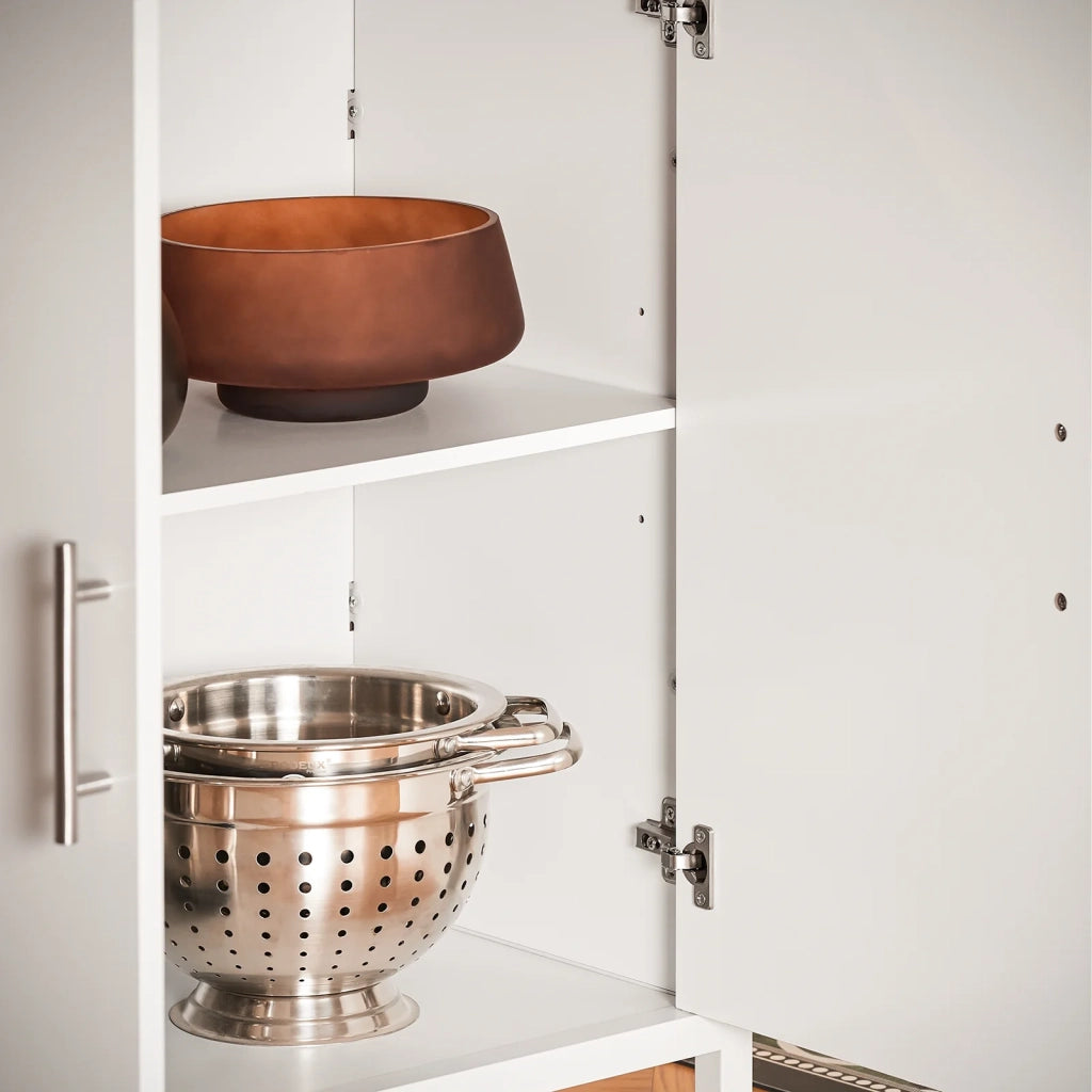 Isola cucina Mobile da cucina autoportante Credenza Tavolo da bar design industriale Bianco 170x60x89cm KNL09-WN
