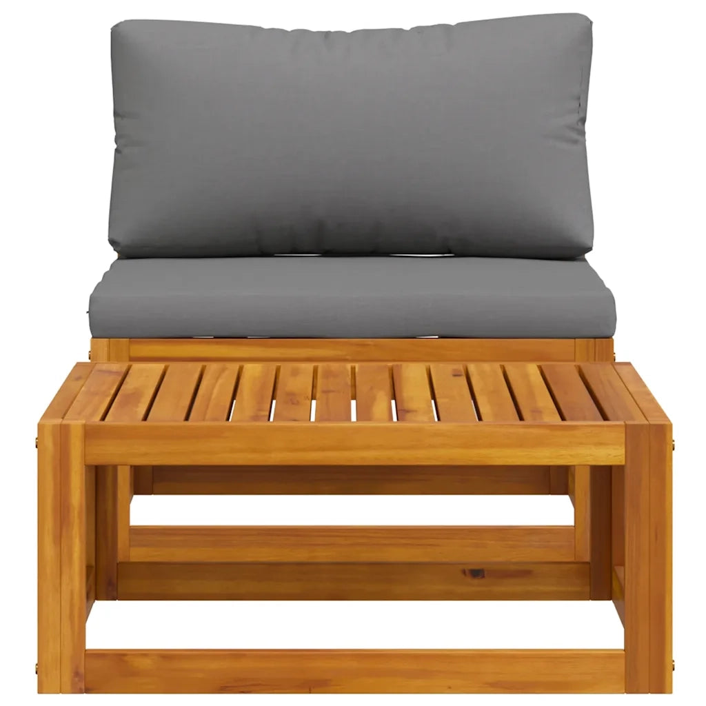 Set Divani da Giardino 2 pz con Cuscini in Massello di Acacia cod mxl 70669