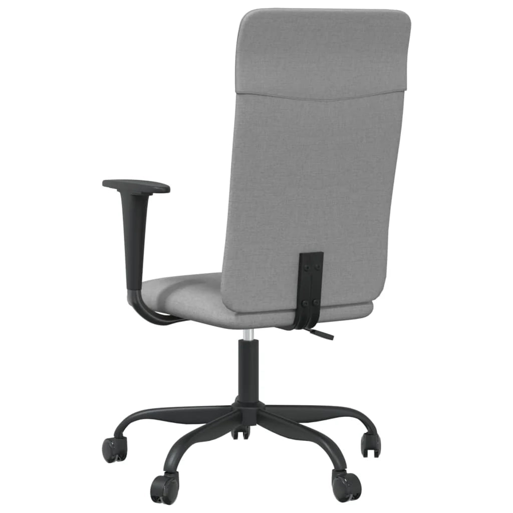 Sedia da ufficio regolabile in altezza sedia da computer sedia da studio tessuto grigio chiaro 02_0024068