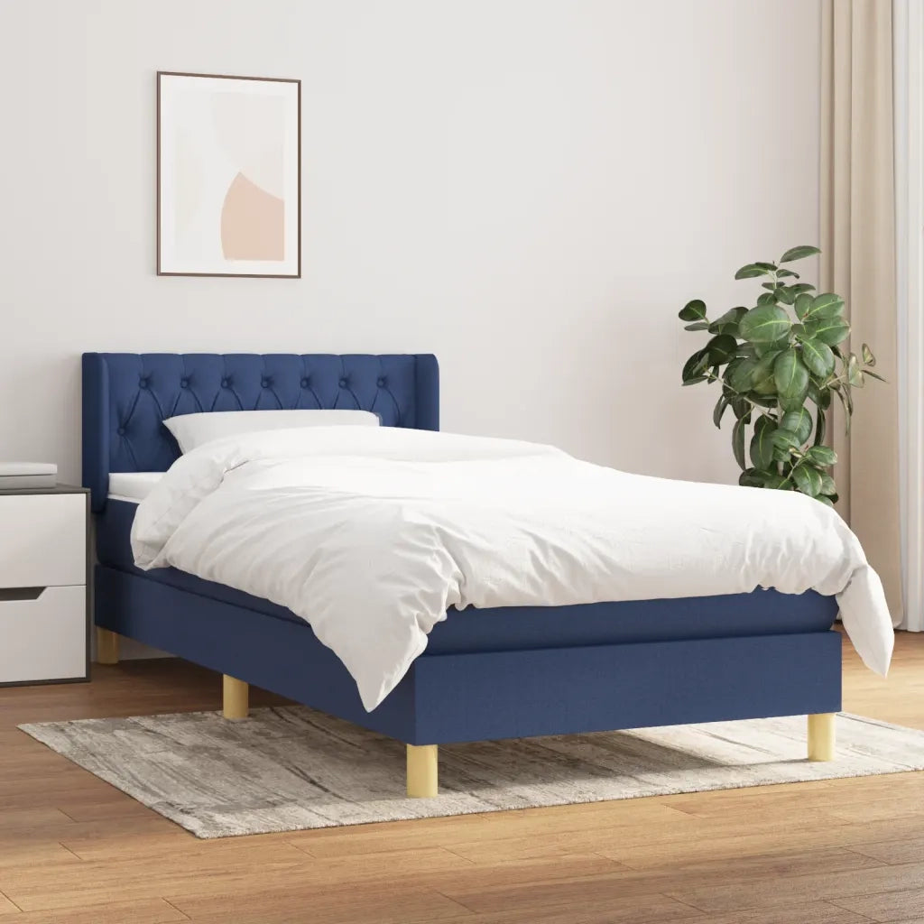 Giroletto a Molle con Materasso Blu 90x190 cm in Tessuto cod mxl 62274