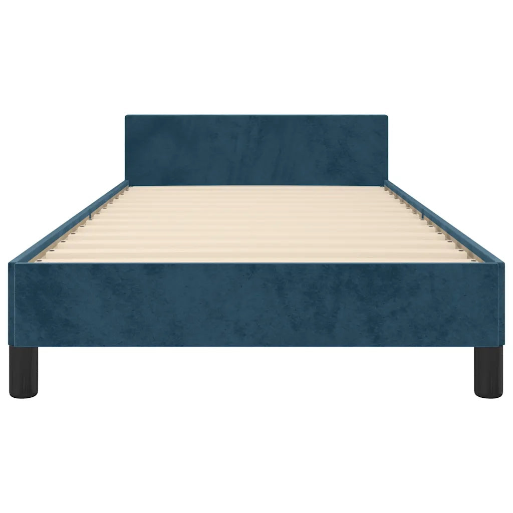 Giroletto senza Materasso-Struttura Letto Blu Scuro 80x200 cm in Velluto 770087
