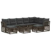 Set Divano da Giardino 10 pcs Grigio polyrattan