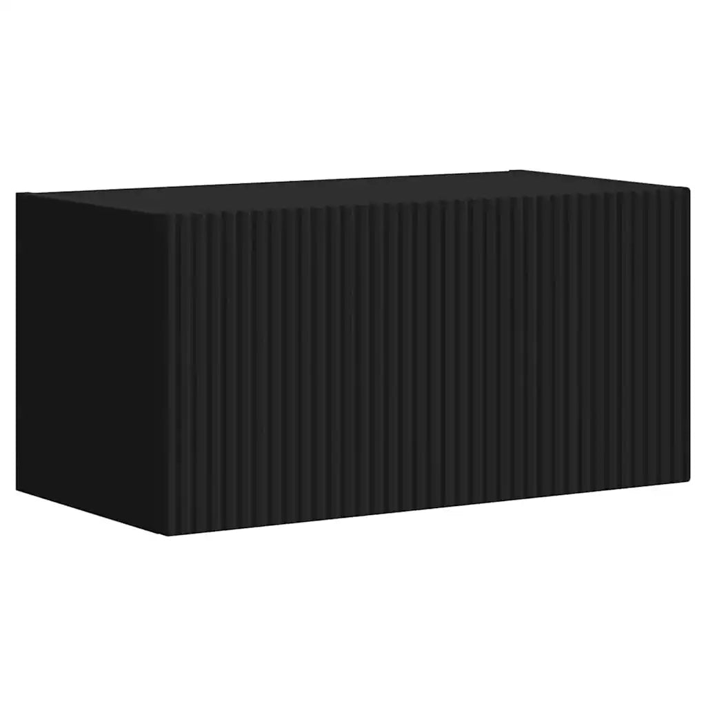 Mobile TV da parete 2 pz-Set di 2 Mobile TV a Muro-Credenza TV Nero 60 x 31 x 29.5 cm 196399