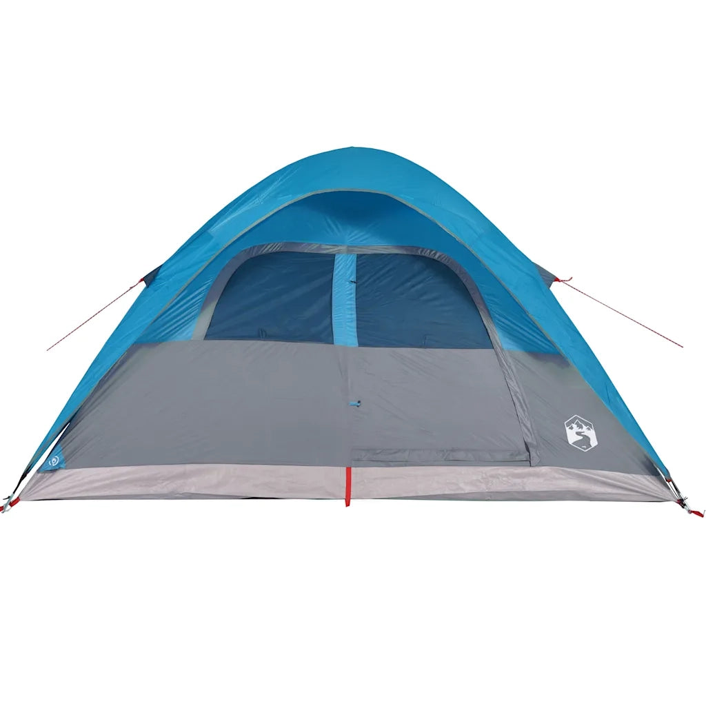 Tenda da Campeggio a Cupola per 4 Persone-Tenda per Escursionismo Blu Impermeabile 119221