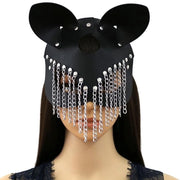 Maschera per il viso adattabile - Materiale PU - Aspetto sexy - Comodo - Per festa