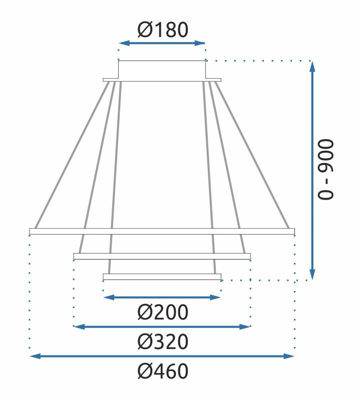 Lampada Led G040-3cp Black