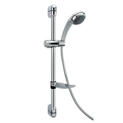 SALISCENDI DOCCETTA 3 GETTI JET  ABS CROMATO TUBO MM 25 + FLEX CM 150 + D.MM 80