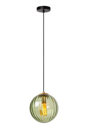 Lampada sospensione sfera vetro verde Monsaraz E27 40W Lucide