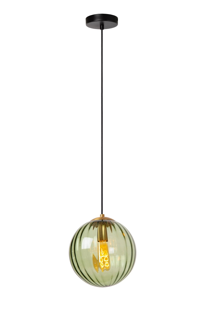 Lampada sospensione sfera vetro verde Monsaraz E27 40W Lucide