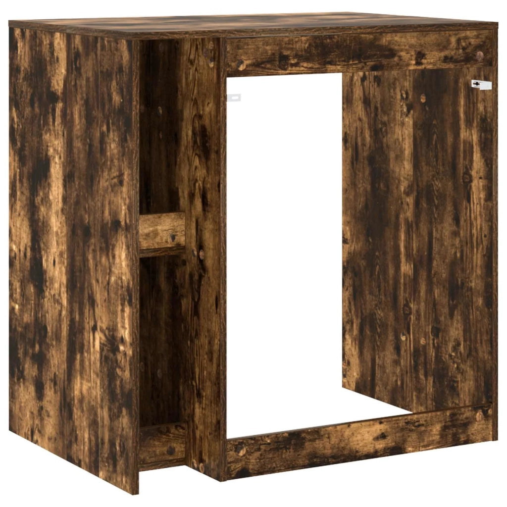 Mobiletto per lavatrice con porta Rovere fumé 87 x 60 x 89 cm