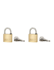 Set di 2 lucchetti MACH 3, arco inox, ottone, per esterno, anticorrosione, 6 chiavi – THIRARD