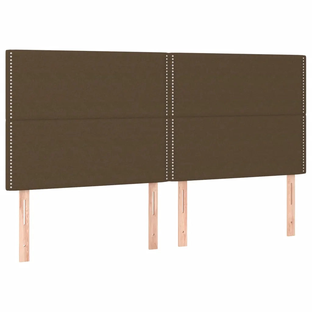 Giroletto senza Materasso Marrone Scuro 200x200 cm in Tessuto