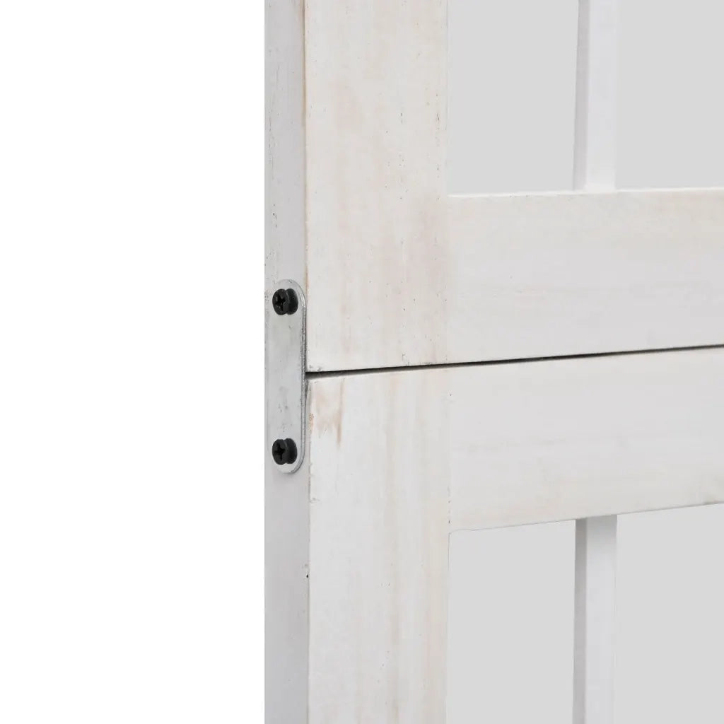 vidaXL Divisorio Ambienti 3Pannelli Bianco Legno Massello di Paulownia