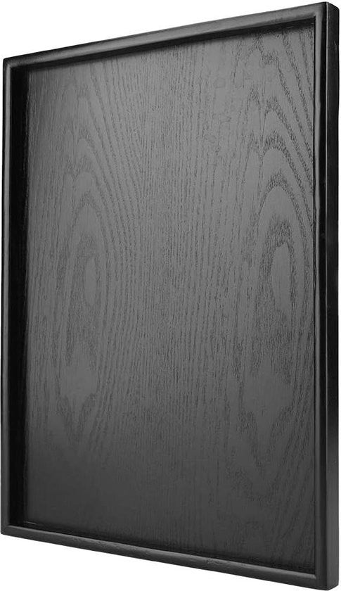Tavolo di servizio in legno antiscivolo rettangolare con maniglia - forma rettangolare - per tè, caffè, snack, pasti - 40 x 30 cm