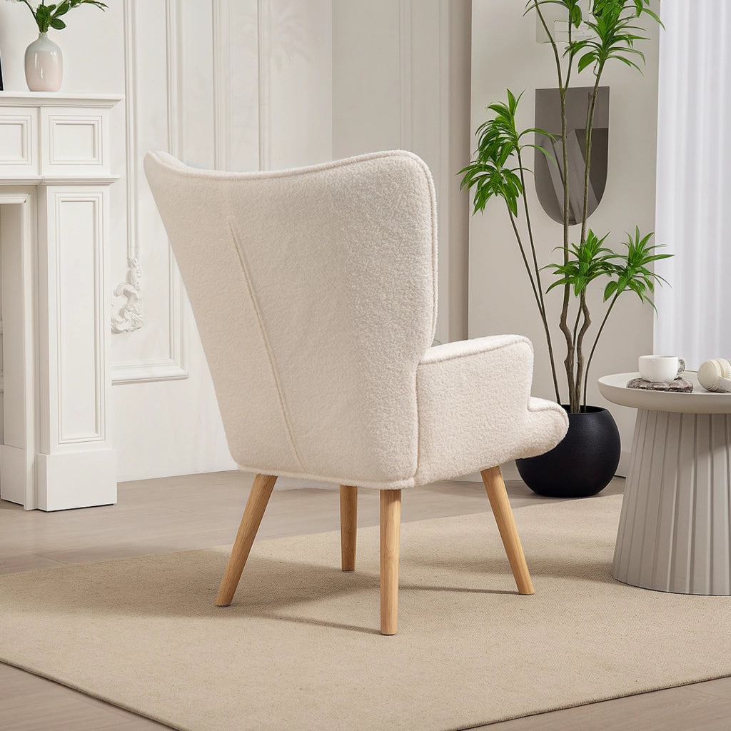 Poltrona Boucl¨¦ ¨C Zephmum ¨C Beige 71x74x96