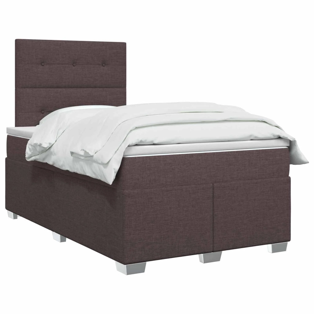 Letto box spring con materasso Marrone Scuro 120 x 190 cm 3453363