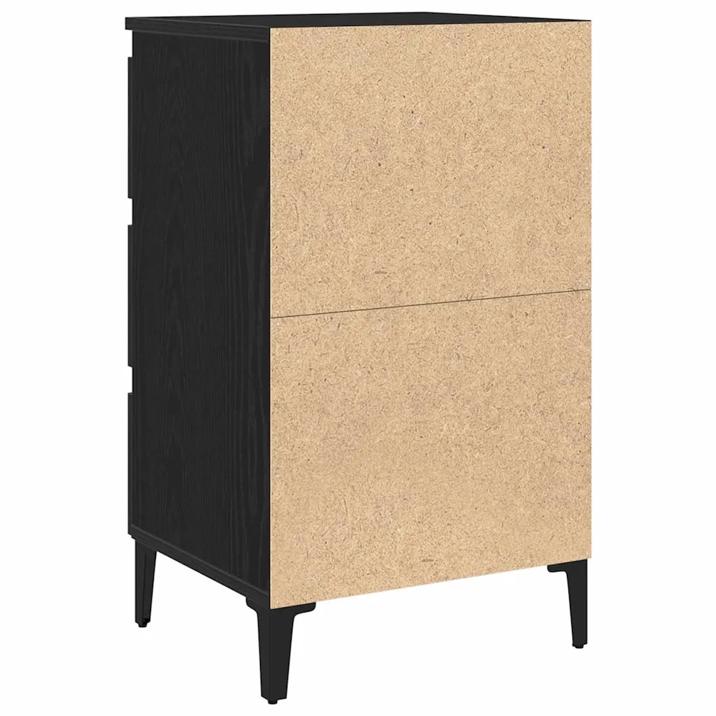 Armadio da Notte Rovere Nero 40 x 35 x 69 cm Legno multistrato 862580