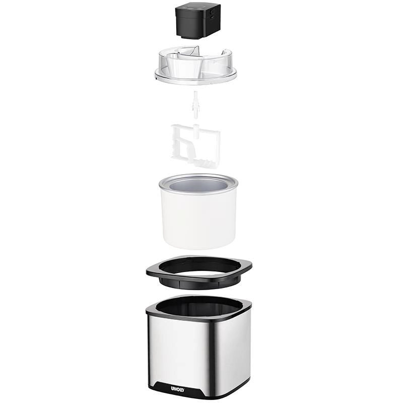 Unold 48855 macchina per gelato Gelatiera tradizionale 1,5 L 12 W Nero, Acciaio inox