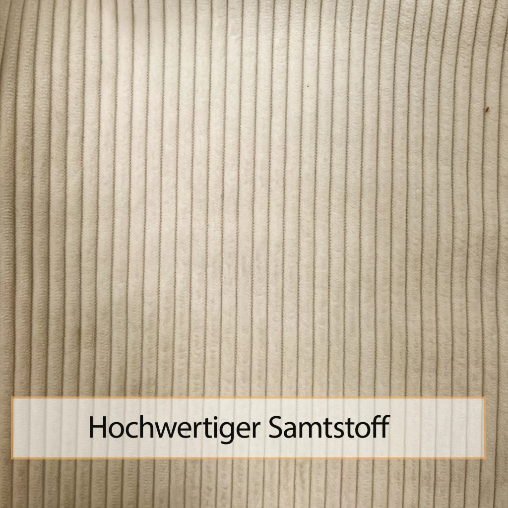 LETTO Polsterbett 90x200 cm con vano contenitore idraulico in velluto beige