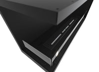 Camino a Bioetanolo da Incasso 110x45 cm Inside L1100 V2 Angolo a Sinistra Nero con Vetro