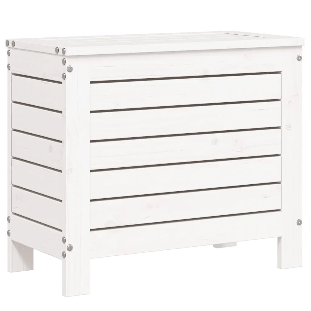 Sedia da giardino-Poggiapiedi da Giardino Bianco 62x31,5x52cm Legno Massello Pino