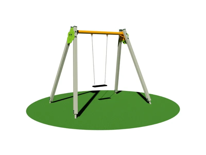Altalena Alexander 1 posto 951 acciaio alluminio sedili variabili H240cm - Piano