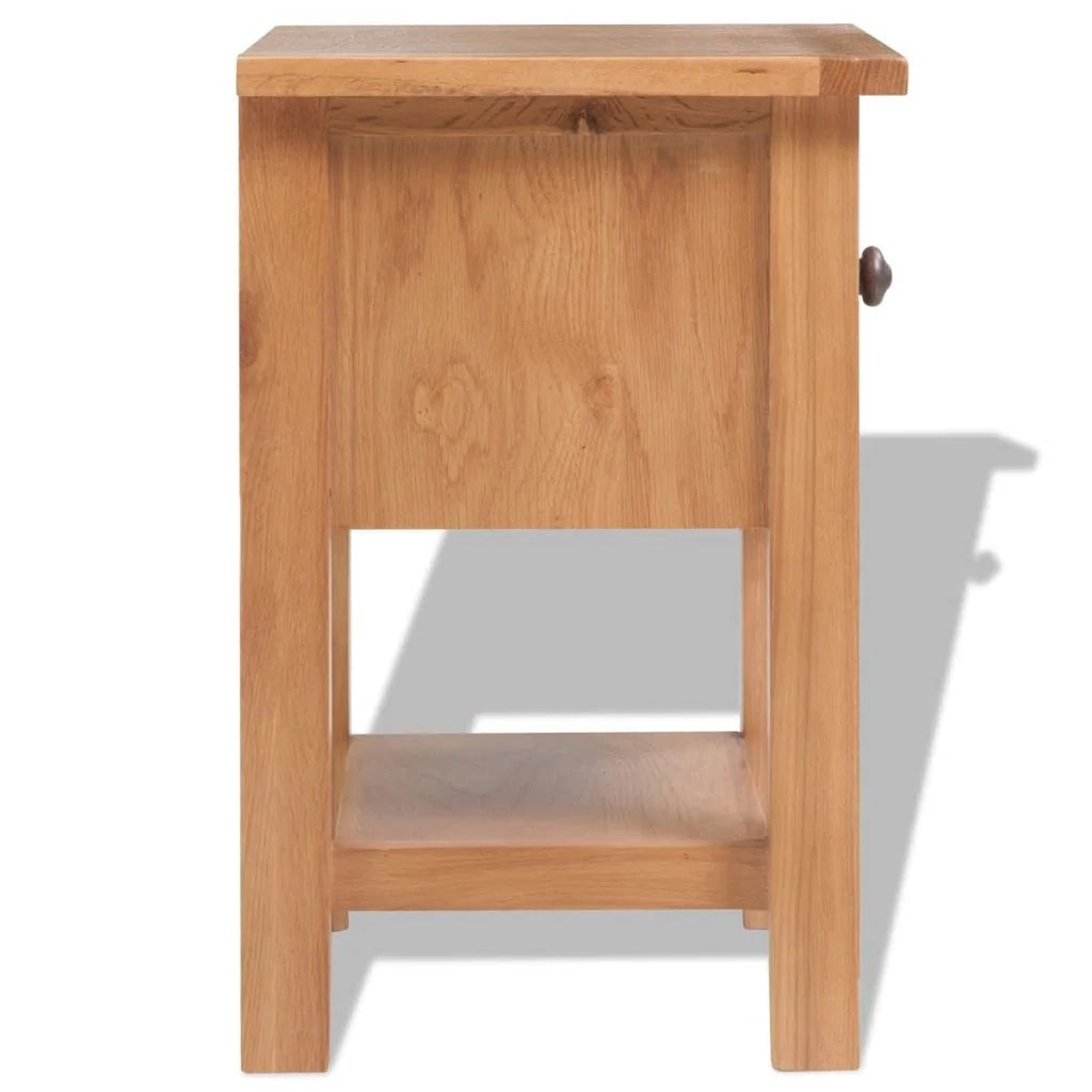 Comodino cassettiera mobile da camera da letto 36 x 30 x 47 cm legno massello di rovere 1402182
