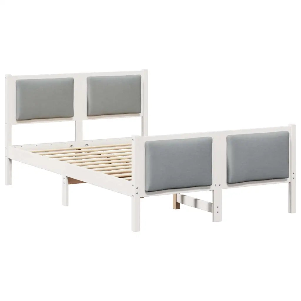 Struttura del letto Grigio chiaro 120 x 200 cm Tessuto