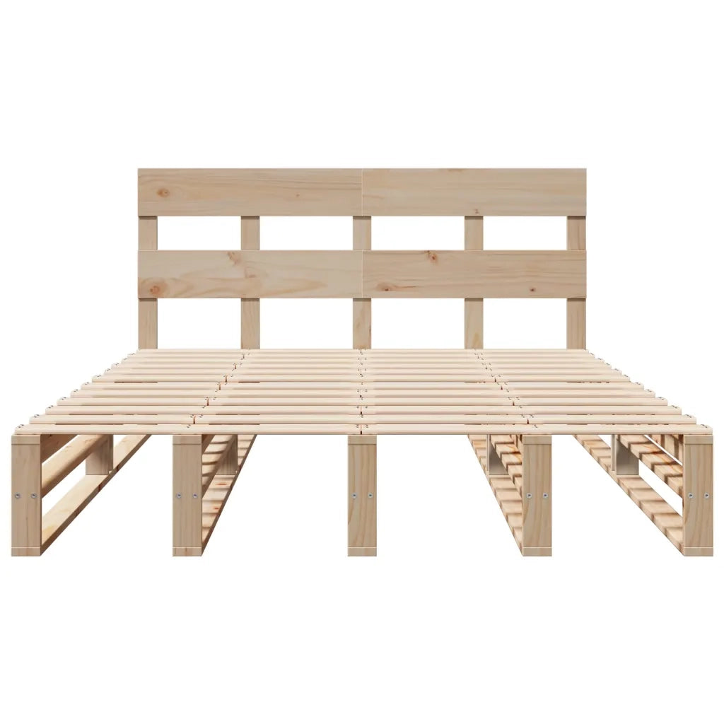 Letto senza Materasso 150x200 cm in Legno Massello di Pino 3302297