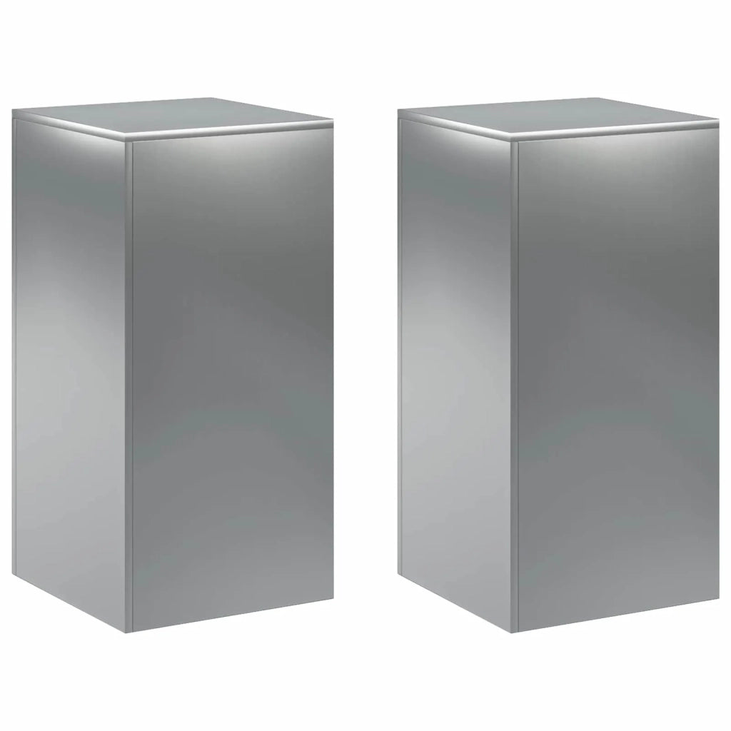 Supporto per piante 2 pcs Argento 40 x 40 x 80 cm Acciaio Inox 8012555