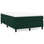 Giroletto a Molle con Materasso Verde Scuro 120x190 cm Velluto