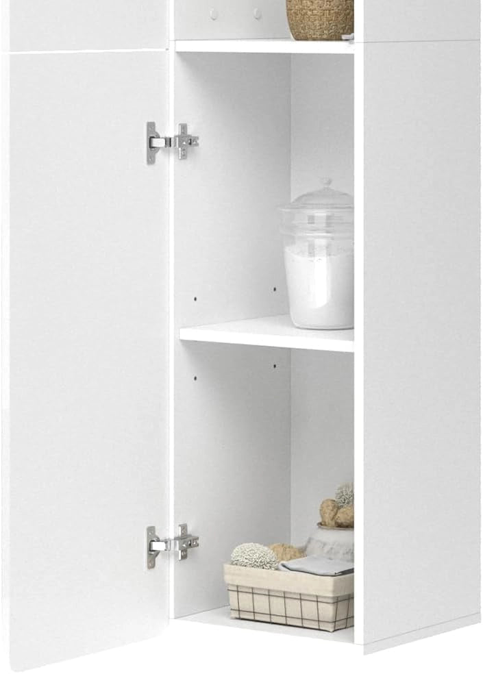 Mobile bagno alto Izan, Bianco, 36.6 x 171.6 cm, a parete, combinabile con altri mobili da bagno Izan