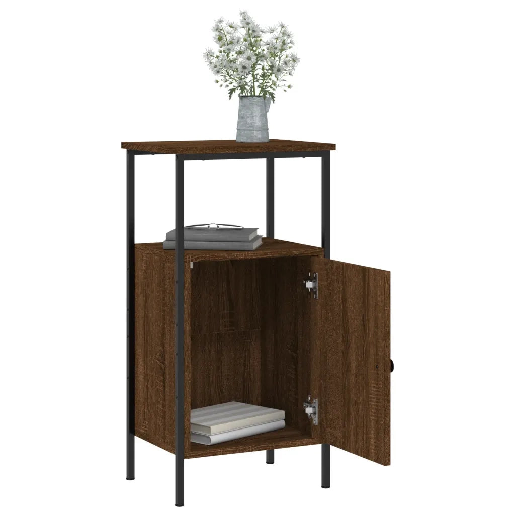 Comodini 2 pz Rovere Marrone 41x31x80 cm in Legno Multistrato 825932