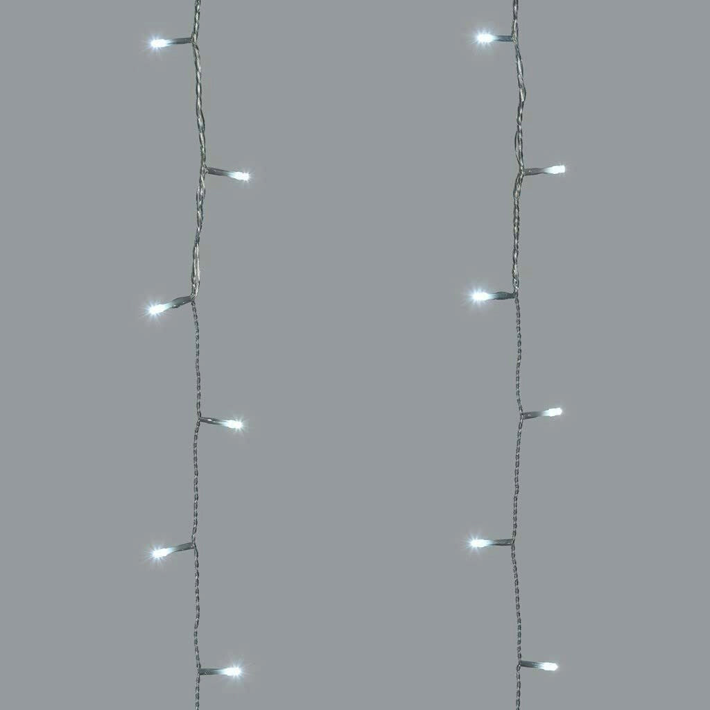 Luci di Natale tenda luminosa natalizia esterno 480 led luce bianca 6x1.2 Metri