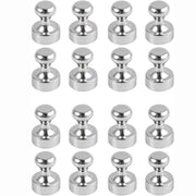 Set di 16 Magnetici Neodimio Mini 12 x 16 mm, Magnetici Extra Forti, Magnetici per Tavole Magnetiche, Frigoriferi, Pannelli di Peg, Pannelli di Puntamento, Tavole Bianche (Argento)