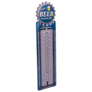 Termometro da parete in metallo blu 47,5x15x1h