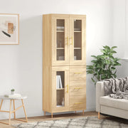 Credenza Rovere Sonoma 69,5x34x180 cm in Legno Multistratocod mxl 102125