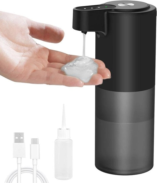 Dispensatore di sapone automatico, elettrico, IPX5 impermeabile all'acqua, dispensatore di sapone ricaricabile per cucina e bagno