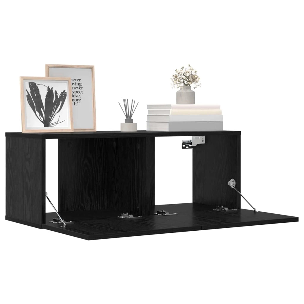 Set mobile TV 8 pcs 80 x 30 x 30 cm Rovere Nero