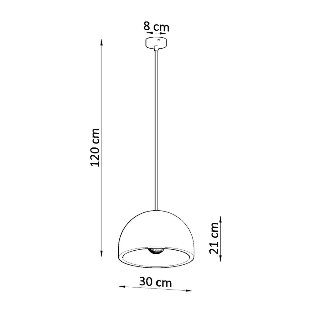 Lampada a sospensione cemento Carlito Pure Lume PU.0847