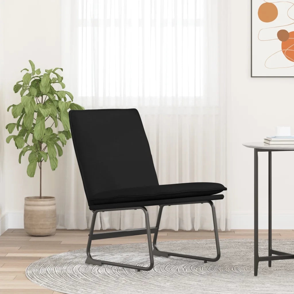 Sedia Lounge Nera 52x75x76 cm in Tessuto cod mxl 14290