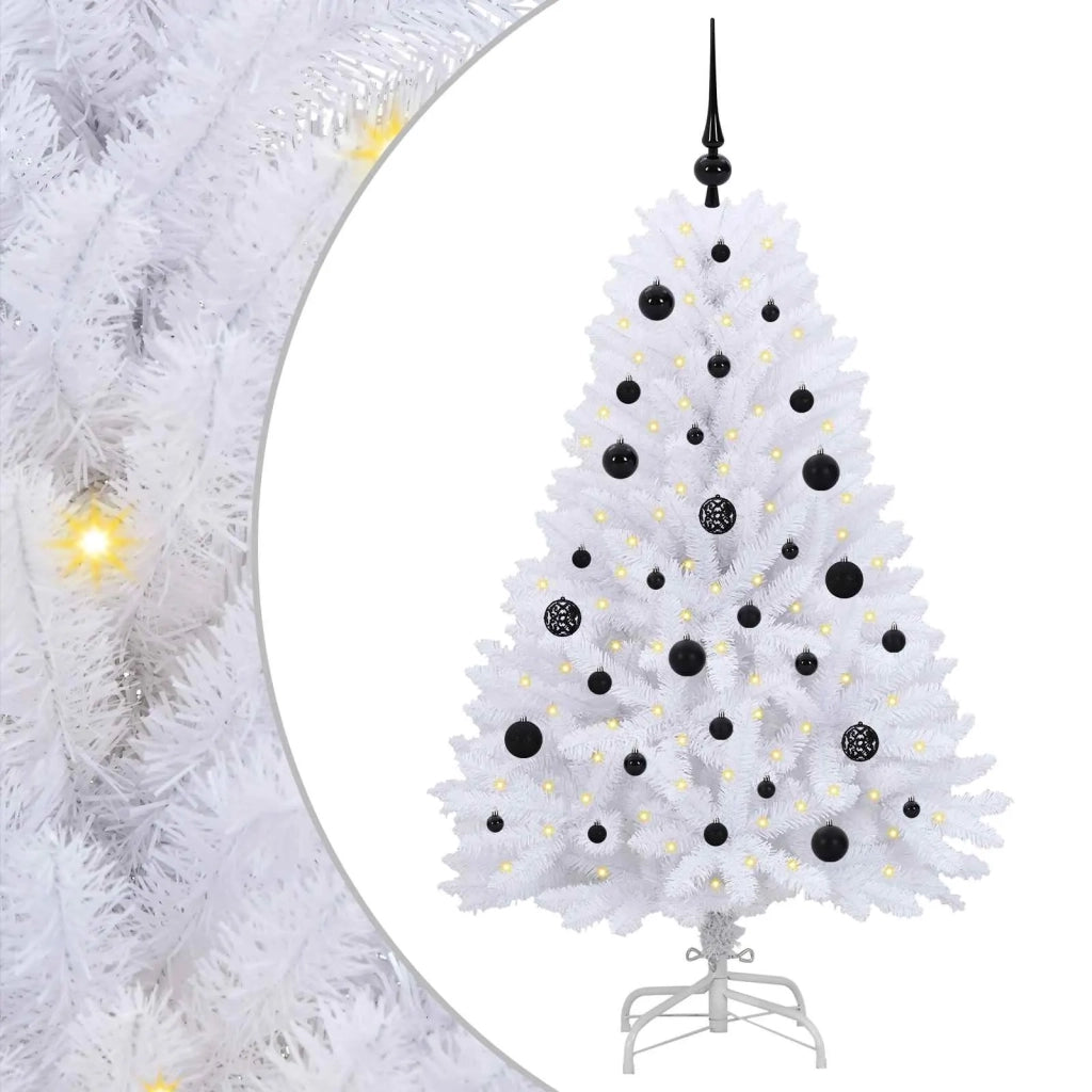 Albero di Natale Artificiale con Rami Pieghevoli Bianco 150 cm 3426586