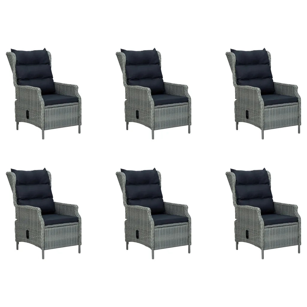Set Mobili da Pranzo per Giardino 7 pz Grigio Chiaro 3068842