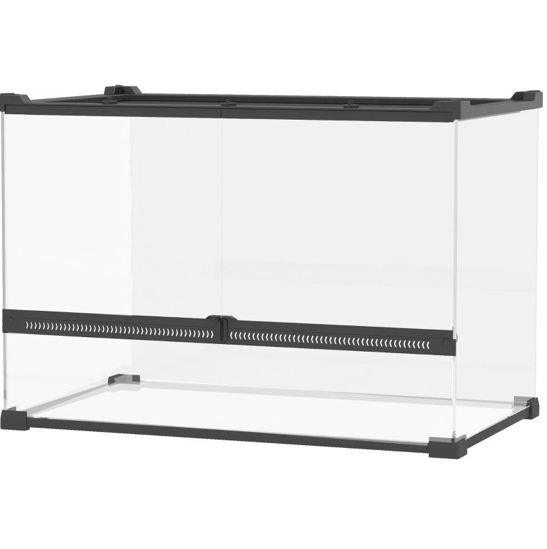 Terrario in vetro 50x30x35 cm con base impermeabile