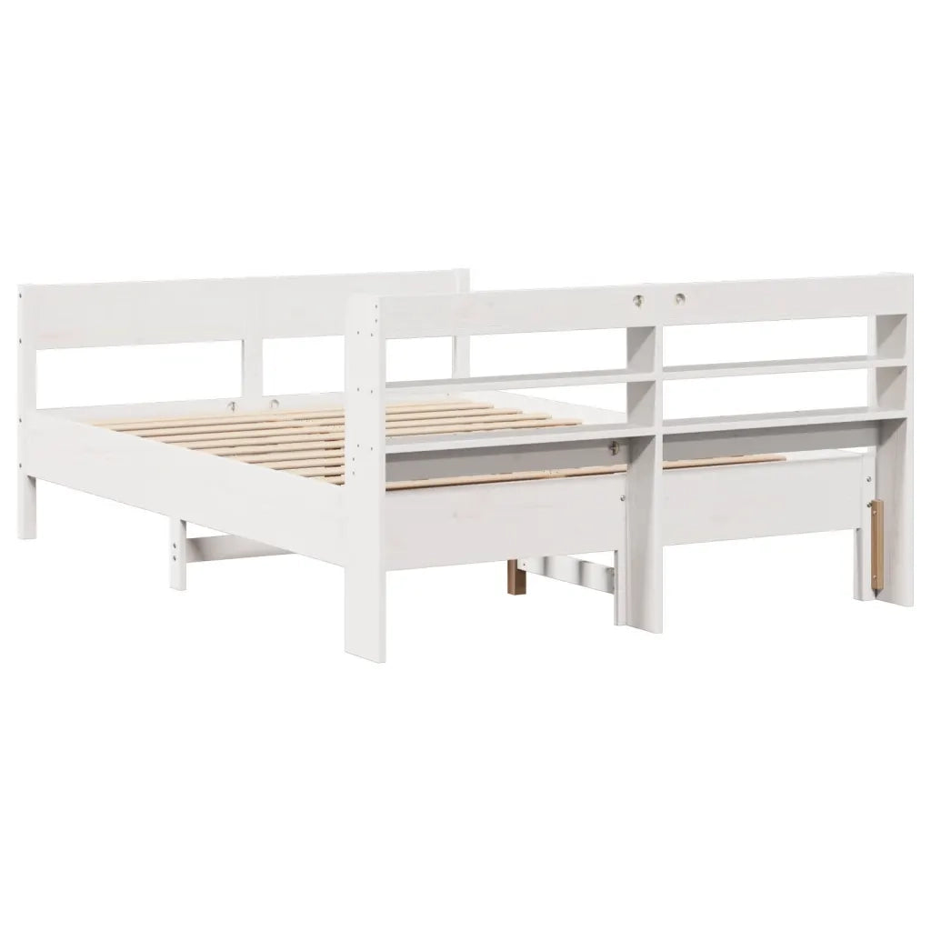 Letto senza Materasso Bianco 150x200 cm Legno Massello di Pino 3306925