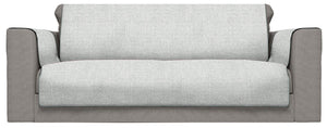 Copridivano con Copri Braccioli Seduta 125 cm in Poliestere Grigio