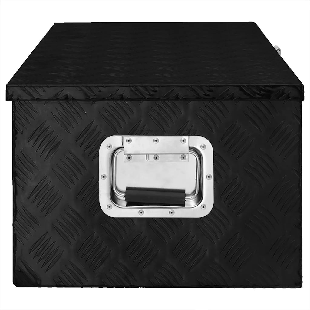 Contenitore Portaoggetti Nero 90x47x33,5 cm in Alluminio CFW5182106