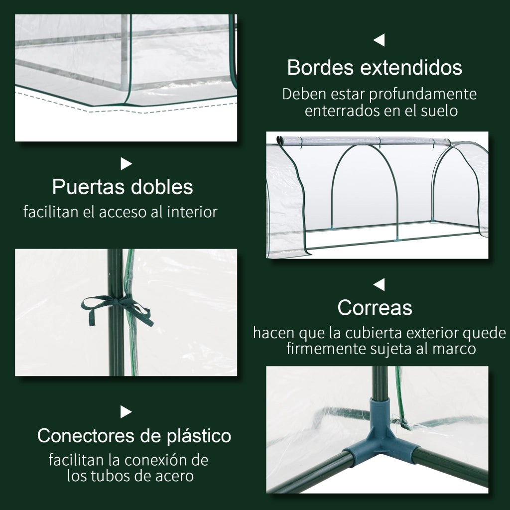Serra da Giardino Tunnel ¨C zephmum ¨C Acciaio PVC 200x100x80 cm