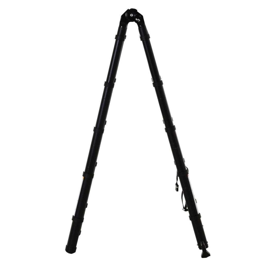 Scala Telescopica Pieghevole 10 Gradini 320x67x7 cm per Interni ed Esterni Nero